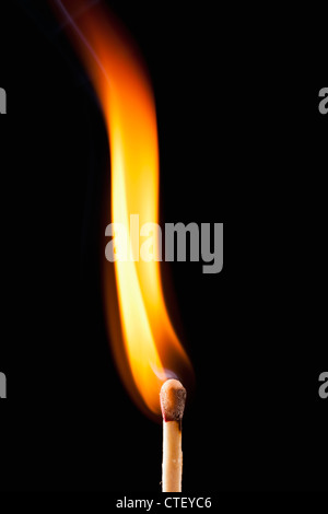 USA, Utah, Lehi, Close-up of burning match Stock Photo