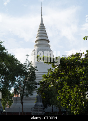 Main stupa at Wat Phnom in capital city of Phnom Penh in Cambodia Stock Photo