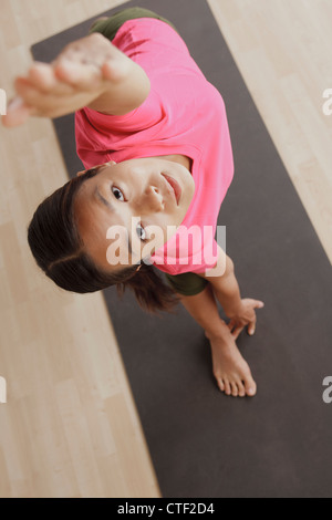 USA, California, Los Angeles, Young woman exercising Stock Photo