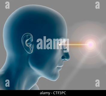 Conceptual image of human brain Stock Photo