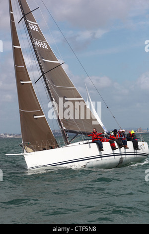 Round the island boat race ,I.O.W Stock Photo