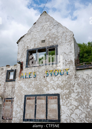 Horse and Jockey pub now disused and derelict, Saddleworth, Greater Manchester,UK. Stock Photo