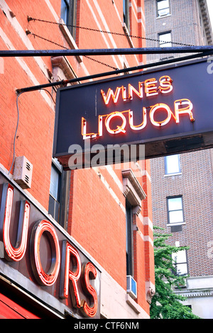 Wines and Liquor Sign Stock Photo