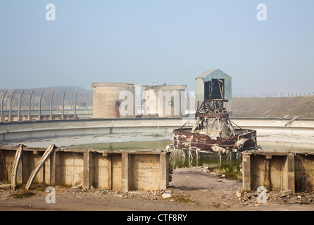 The derelict Steetley Magnesite works in Hartlepool, County Durham. Stock Photo