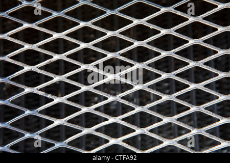 texture of old metallic grid, background Stock Photo