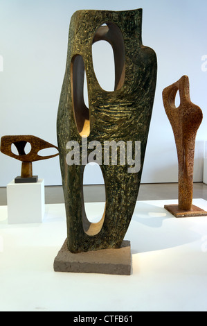 The Hepworth Plasters at The Hepworth, Wakefield. In the foreground is Rock Form (Porthcurno) 1964. Stock Photo