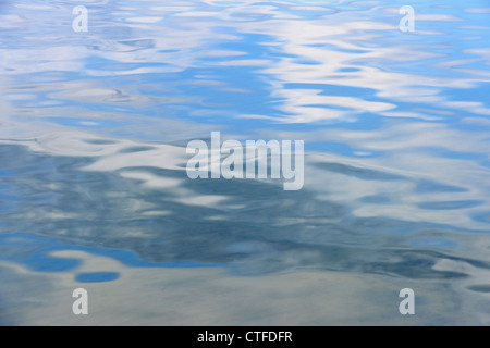 Sky reflections in Kagawong Lake, Manitoulin Island- Kagawong, Ontario, Canada Stock Photo