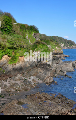 A view of the coast at Combe Martin, North Devon UK Stock Photo