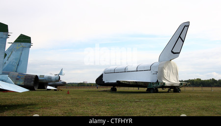 Old planes in Gromov Flight Research Institute territory Stock Photo