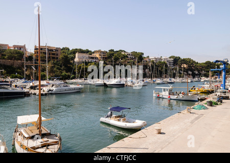 Boats moored at Portochristo, Mallorca/Majorca Stock Photo