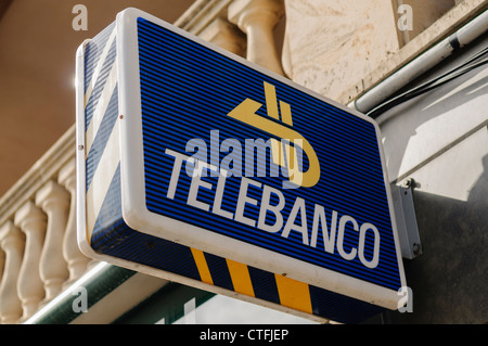 Telebanco Spanish cash machine Stock Photo