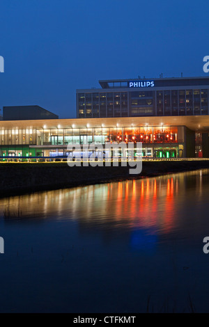 Veldhoven near Eindhoven, Philips High Tech Campus. District called De Strip. The place for restaurants, pubs, fitness, etc. Stock Photo