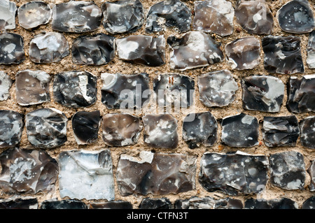 close up of a flint wall part of St Mary's Church old town Beaconsfield Bucks UK Stock Photo