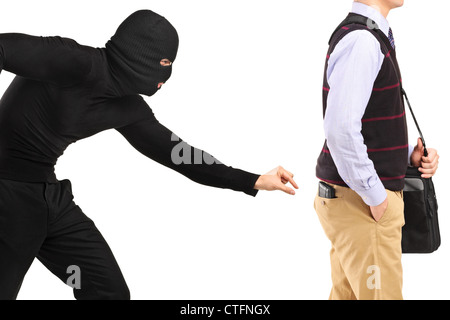 Pickpocket trying to steal a wallet Stock Photo