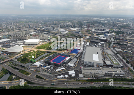 Aerial view of the London 2012 Olympic Park / Queen Elizabeth Park Stock Photo