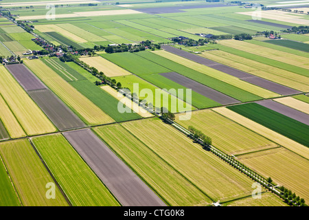 The Netherlands, Midden Beemster, Aerial Beemster Polder. UNESCO World heritage Site. Stock Photo