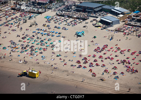 The Netherlands, Zandvoort, Aerial, Beach. Stock Photo