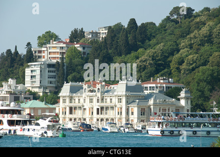 ISTANBUL, TURKEY. The Hidiv Sarayi (Khedive's Palace) on the European shore of the Bosphorus in Bebek. 2012. Stock Photo