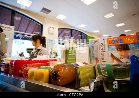 Checkout at Waitrose supermarket, UK Stock Photo