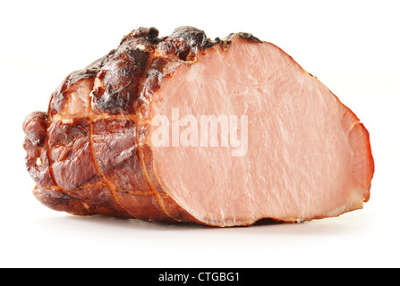 Fresh ham isolated on white background Stock Photo