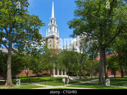 The Memorial Church in Harvard Yard, Harvard University, Cambridge, Boston, Massachusetts, USA Stock Photo