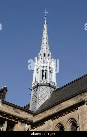 The Spire of the University of Glasgow Chapel on the Gilmorehill Campus, Scotland, UK Stock Photo