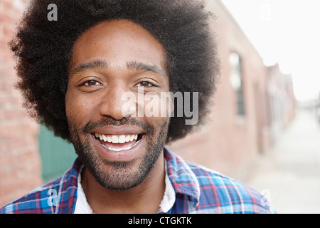 Smiling Black man Stock Photo