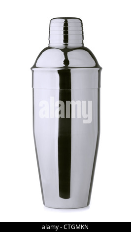 stainless steel cocktail shaker on a red gradient Stock Photo - Alamy