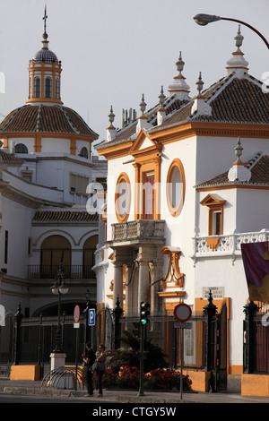 Spain, Andalusia, Seville, Plaza de Toros la Maestranza, bullfigth ring, Stock Photo