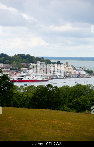 Cowes Parade Floating Bridge, Crane, East Cowes Isle of Wight Stock Photo