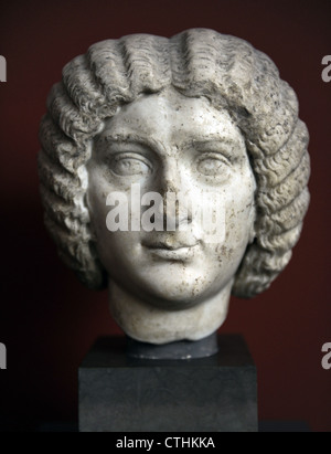 The Empress Julia Domna (170-217), wife of Septimius Severus (145-211). Bust. Marble. C. 193 A.D. Carlsberg Glyptotek Museum. Stock Photo