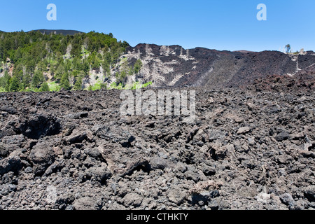 hardened lava flow on slope of Etna volcano Stock Photo - Alamy