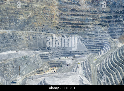 Bingham Canyon Mine aka Kennecott Copper Mine, an open-pit mining southwest of Salt Lake City, Utah, USA Stock Photo