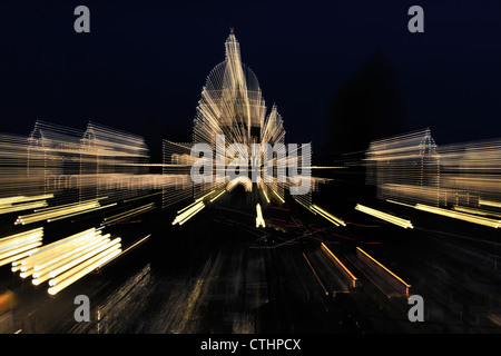 Abstract image of lights on the Parliament Buildings, Victoria, BC, Canada Stock Photo