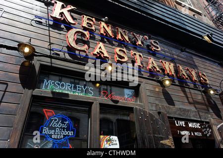 Kenny´s Casteaway Pub with live music in Greenwich Village, New York, USA, Stock Photo