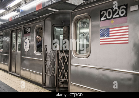 New York Subway Train Stock Photo