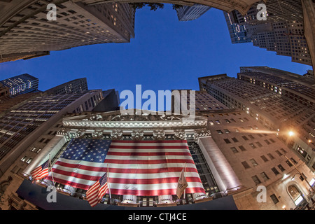 Stock Exchange, Wall Street, Financial district, New York City, USA  Stock Photo