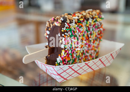 The original Balboa Bar, an ice cream treat originated in Balboa Island in Newport Beach. Stock Photo
