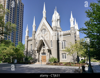 Assembly Hall, Temple Square, Salt Lake City, Utah, USA Stock Photo