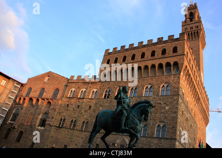 Palazzo Vecchio at the Piazza del Signoria, Florence, Italy Stock Photo