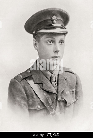 The Prince of Wales, later King Edward VIII, and then The Duke of Windsor, 1894 – 1972. Seen here in uniform during World War I Stock Photo