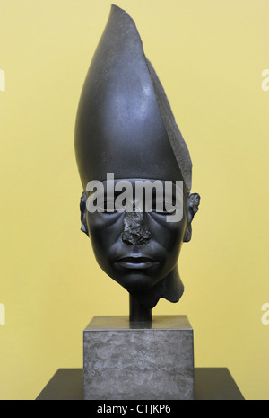 Amenemhat III. Pharaoh of the Twelfth Dynasty of Egypt. He ruled from c.1860 BC to c.1814 BC. Bust. Greywacke. Stock Photo