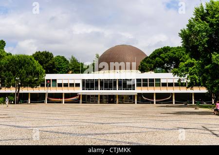 The 25 metre diameter dome of the Calouste Gulbenkian Planetarium, built in1965 by the architect Frederico George, Lisbon Stock Photo