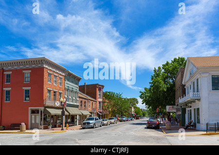 Main Street in Hannibal, Missouri, home town of Mark Twain, USA Stock Photo