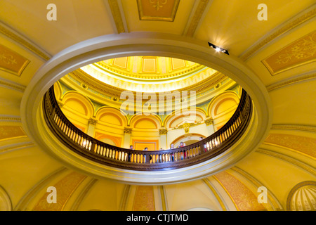 Interior of the dome California State Capitol - Sacramento CA Stock Photo