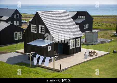 Guest houses in Hellnar,  Snaefellsnes Peninsula,  Iceland Stock Photo