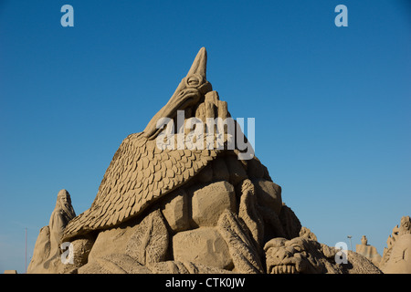 The anual Copenhagen Sandsculpturefestival Stock Photo