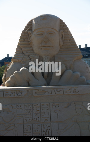 The anual Copenhagen Sandsculpturefestival Stock Photo