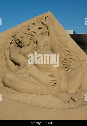 The anual Copenhagen Sandsculpturefestival Stock Photo