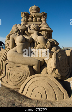 The anual Copenhagen Sandsculpturefestival Stock Photo